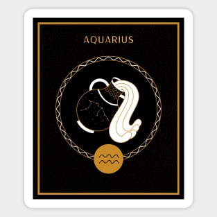 Aquarius Zodiac Sign Magnet